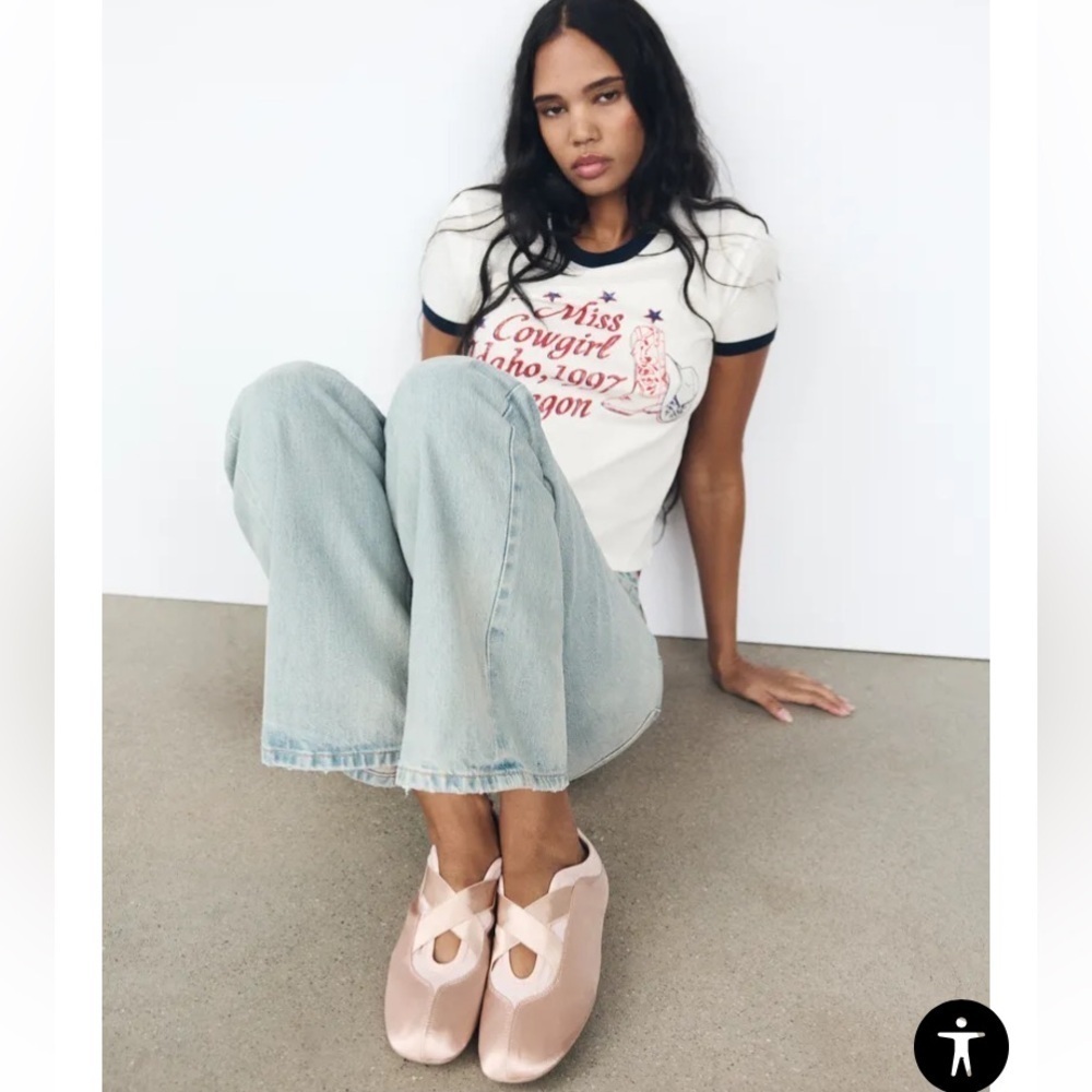 Zara pink ballet flats